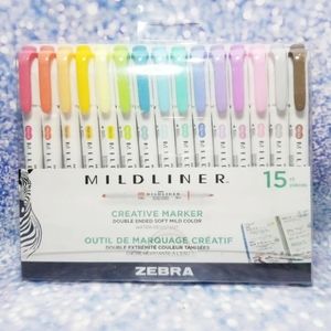 Zebra Mildliner Creative Marker 15 ct Pack New